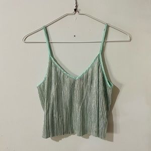 Victoria’s Secret Mint Metallic Glitter Crop Top